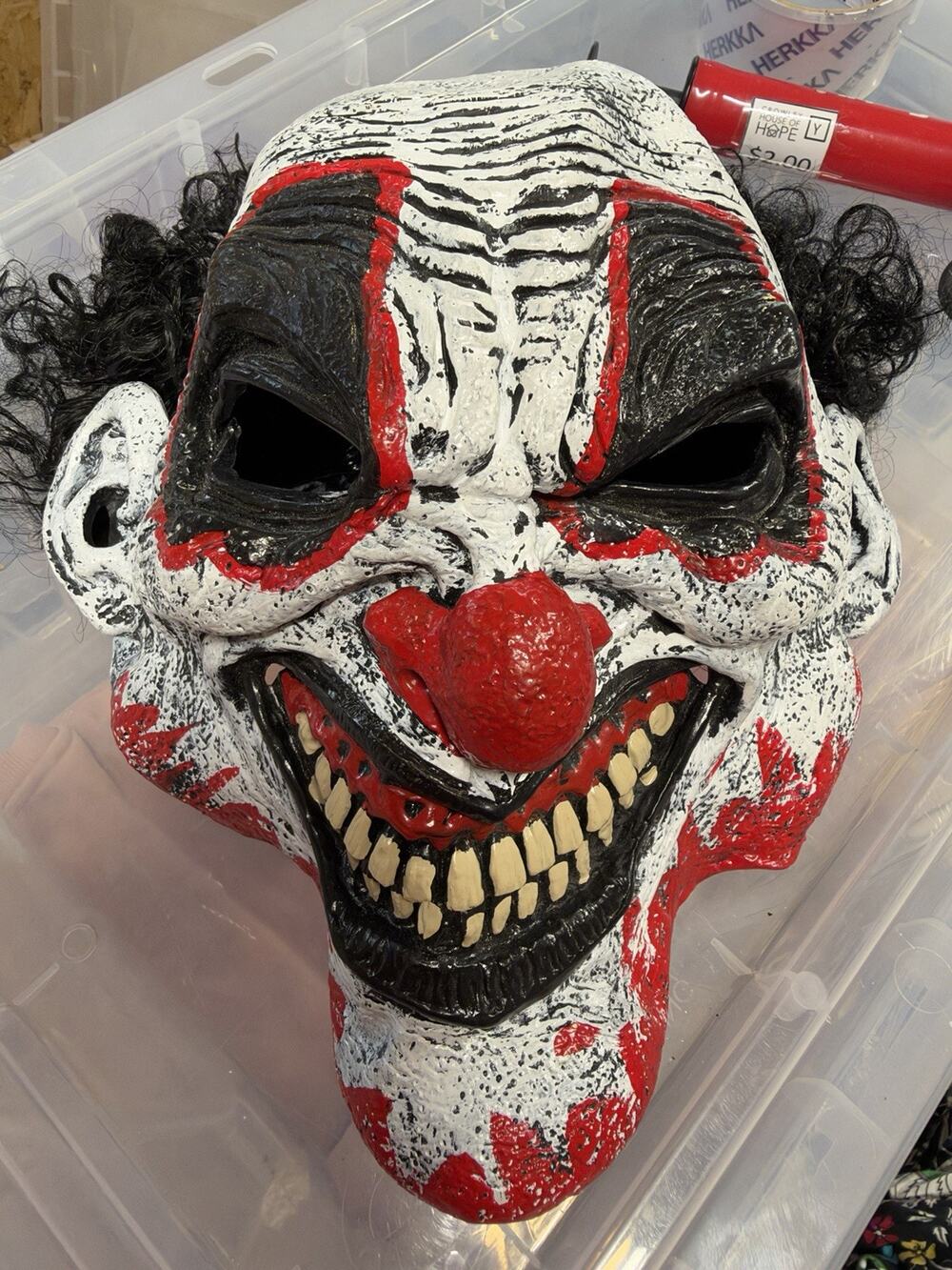 Killer Clown Mask ; Cosplay Costume Horror Halloween Macabre Demon
